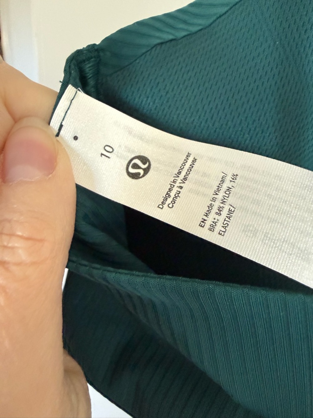 NWT Lululemon Like a Cloud Ribbed Bra *Light Support, B/C Cup Size 10 - Picture 4 of 5